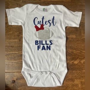 Cutest Bills Fan Onesie 6-12M NEW